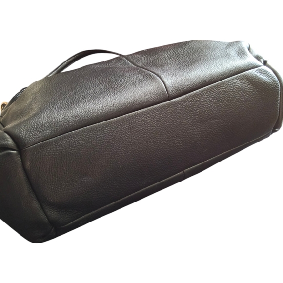 Coach Phoebe Black Pebbled Leather 3 Compartment Shoulder Bag F35723 - Picture 10 of 16